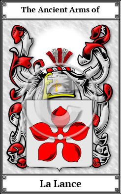 La Lance Family Crest Download (JPG)  Book Plated - 150 DPI